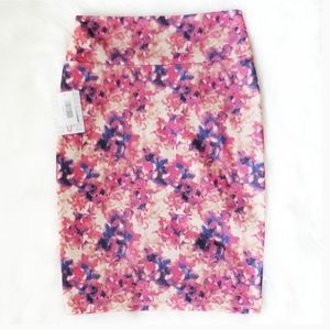 NWT LuLaRoe Cassie Bodycon Skirt Pink Flor…